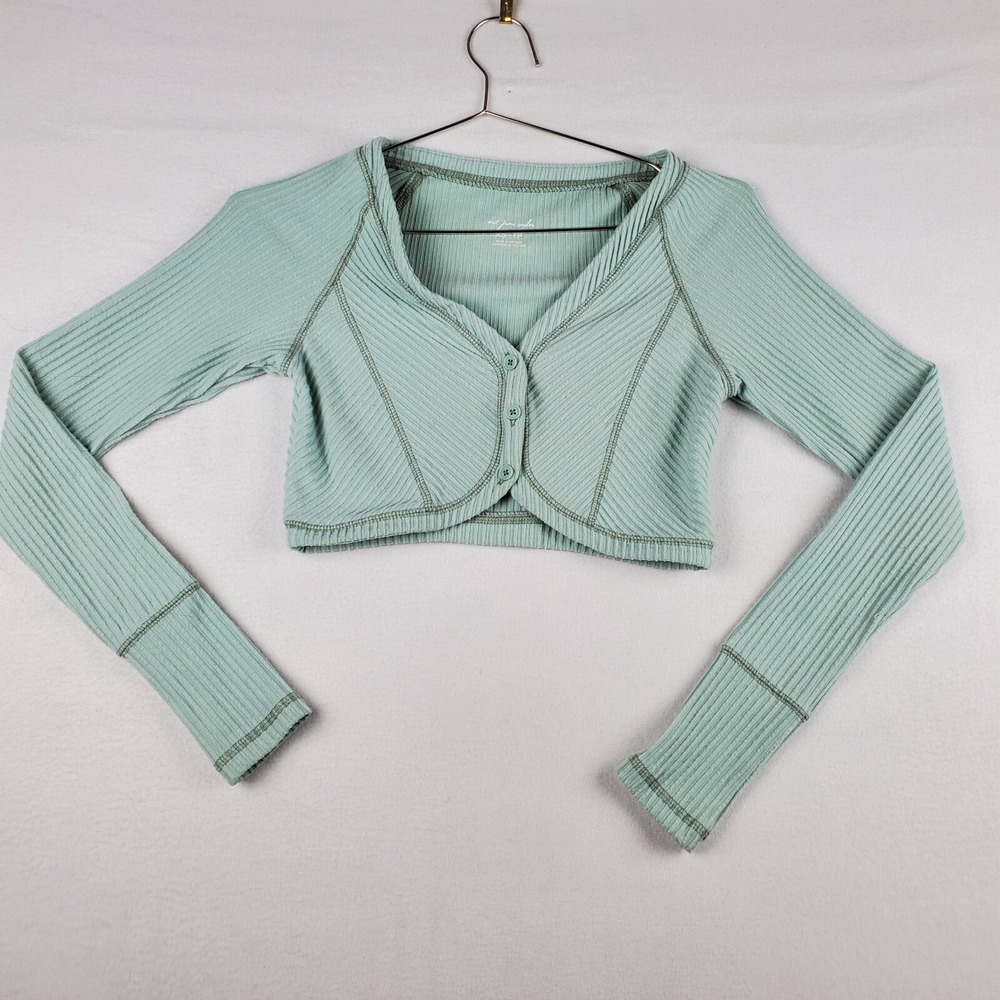 Urban Outfitters Out From Under Cropped Top Women XS Mint Comfy‎ Stretch